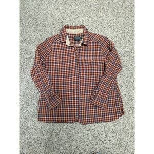 Pendleton Wool Shirt Medium Boy's Red Rust Button Down Long Sleeve Shirt